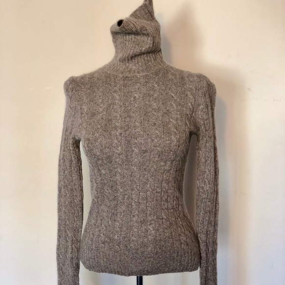 J. Crew Sweaters - Cable Knit Cashmere Blend Turtleneck Sweater